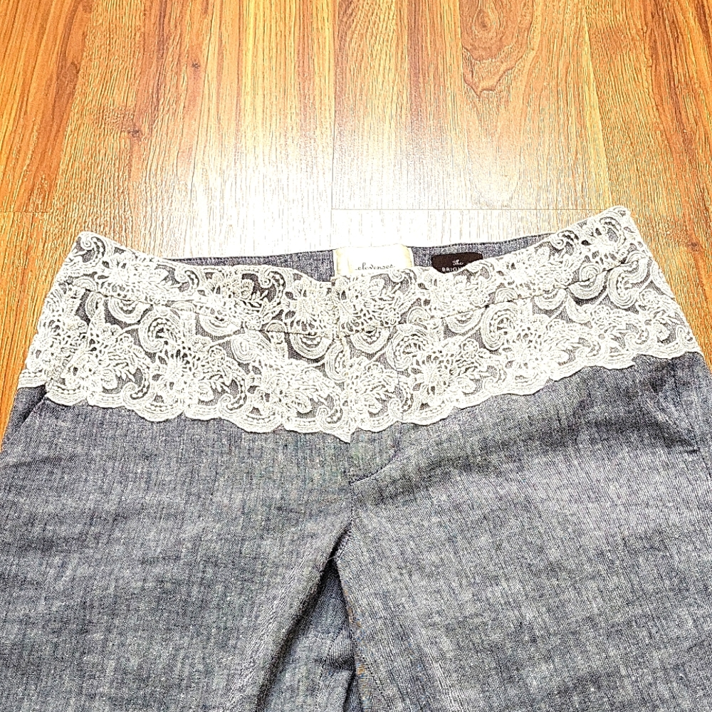 Brighton Elevenses gorgeous linen 👖 pants with beautiful lace - Picture 5 of 12